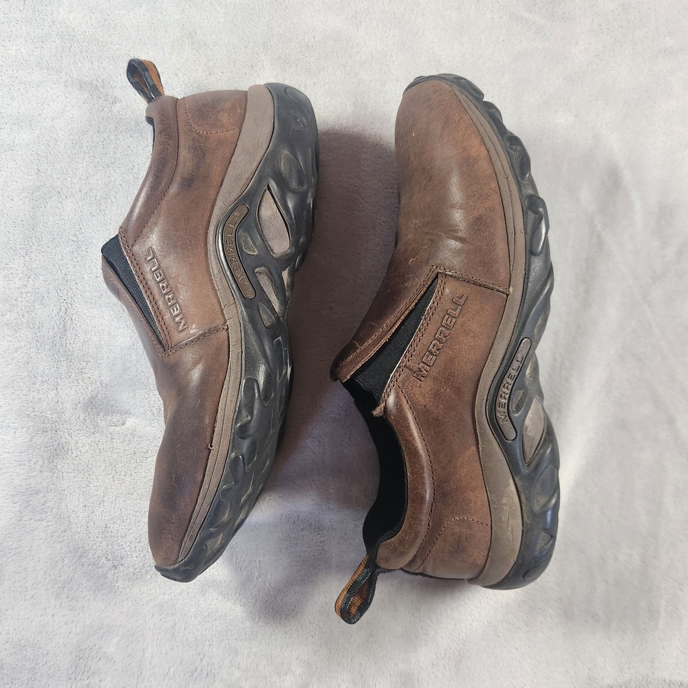 Merrell Mens Jungle Moc Slip On Shoes Clogs Brown Leather J60831 Size 10 - Picture 6 of 7
